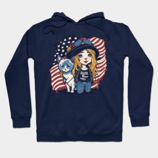 Patriotic Cat Mother Hoodie